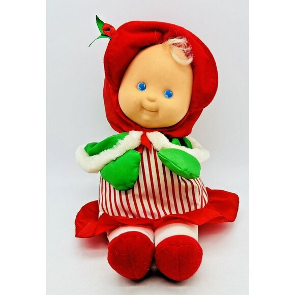 Fisher-Price Other - Fisher Price Puffalump Kids Christmas Girl Plush Doll Vinyl Face Vintage 1992